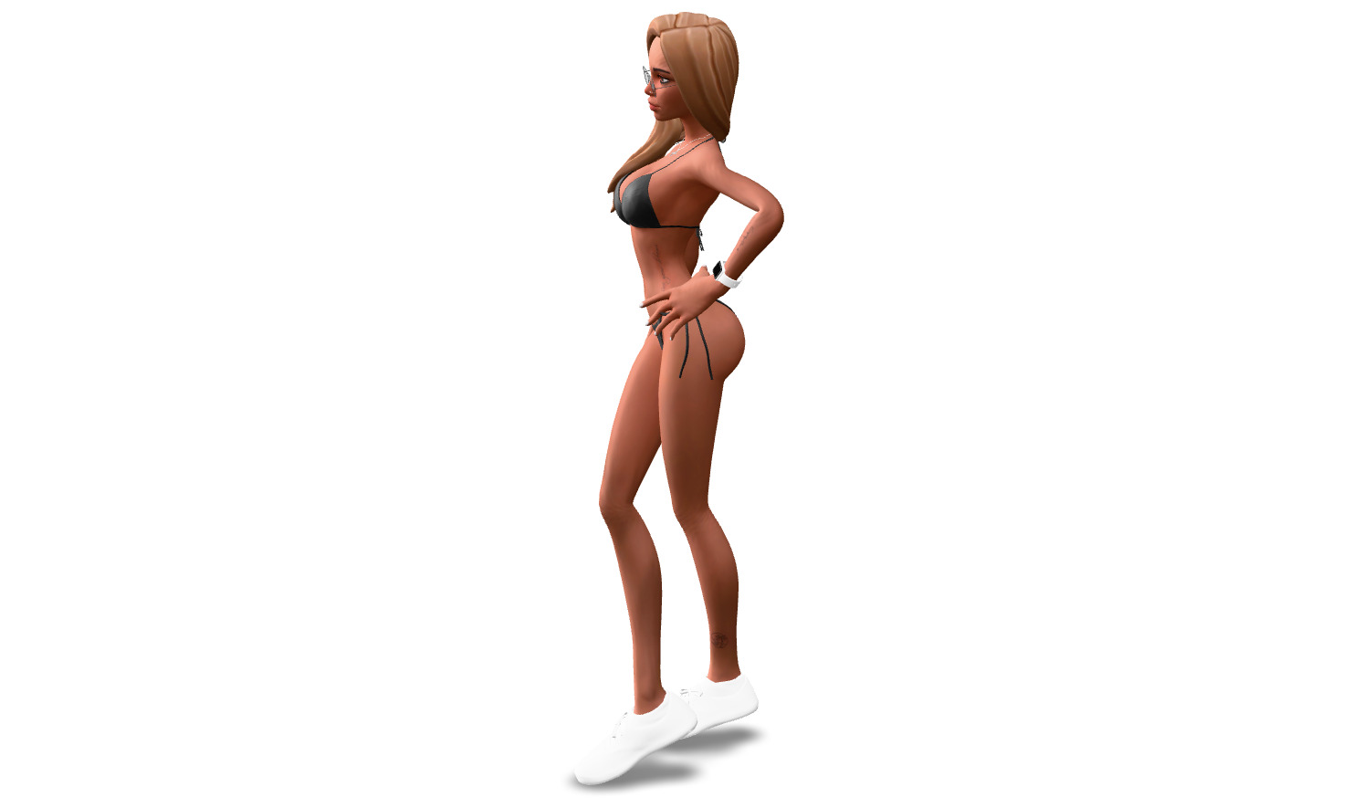 Female posing  3D model_23