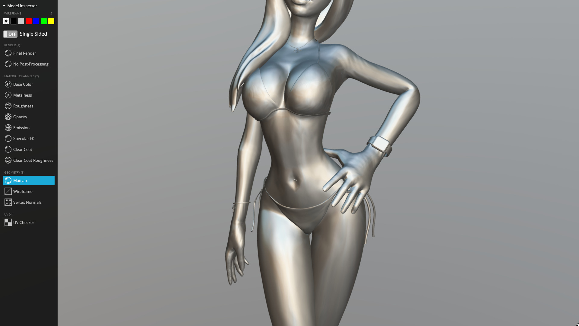Female posing  3D model_27