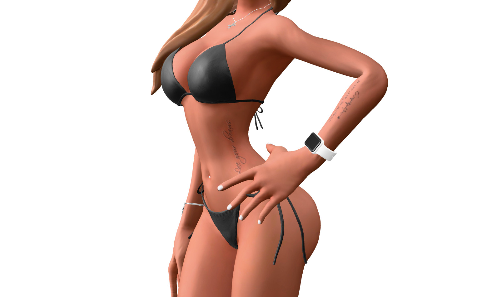 Female posing  3D model_19