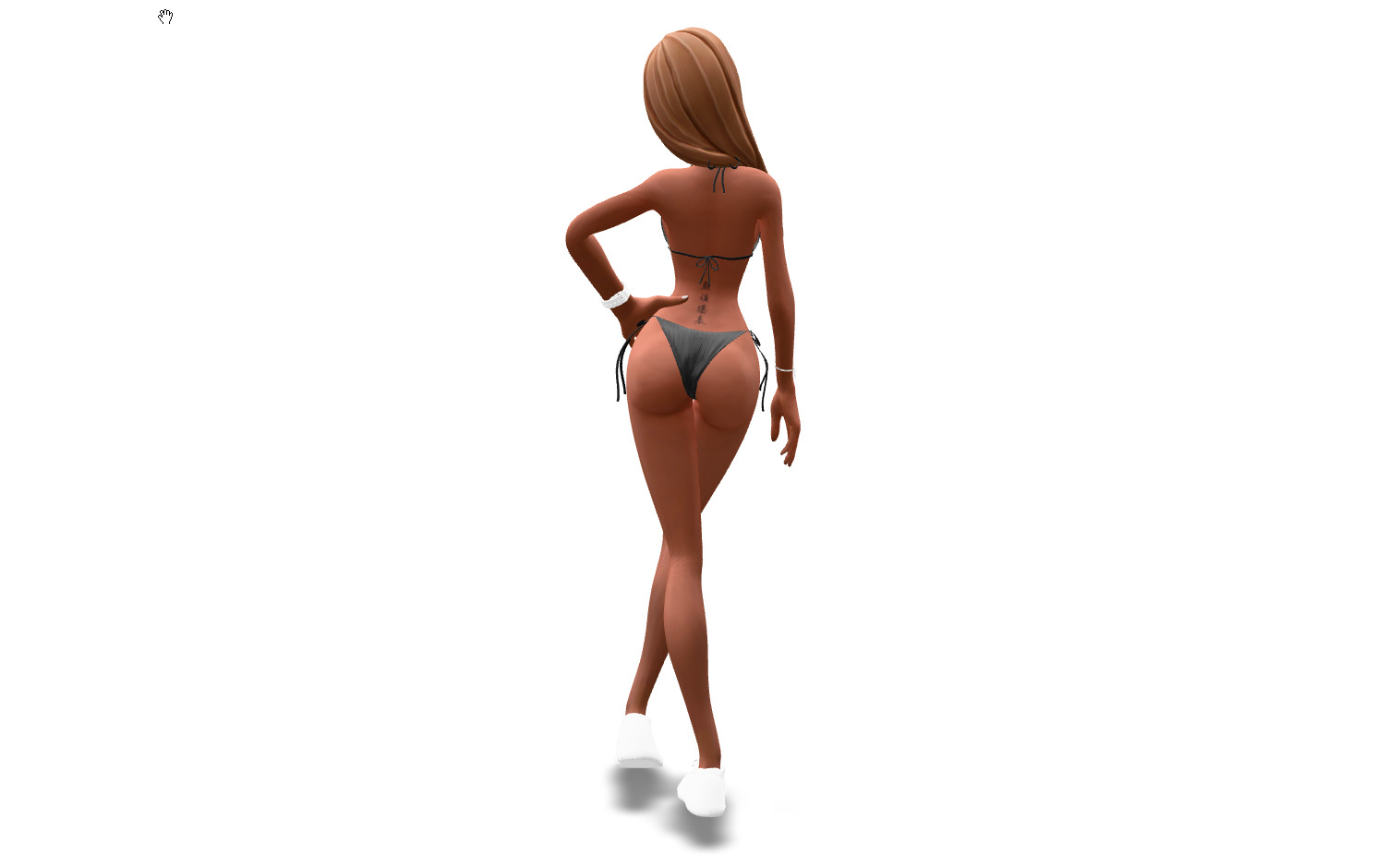 Female posing  3D model_17