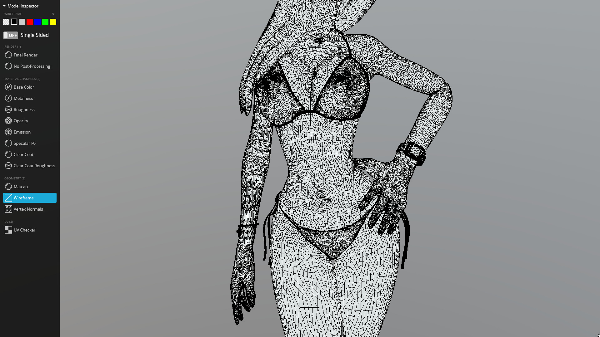 Female posing  3D model_29