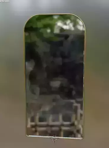 Streamline Oversized Wide Arch Metal Floor Mirror - West Elm Low-poly 3D model