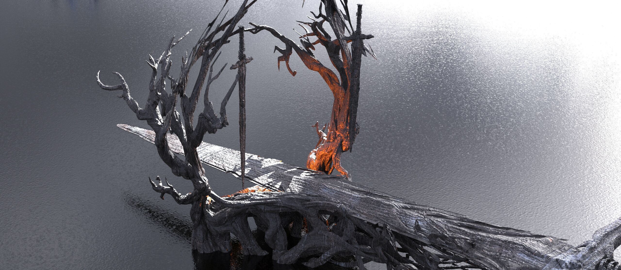 King Arthur Sword tree 2 3D model_1