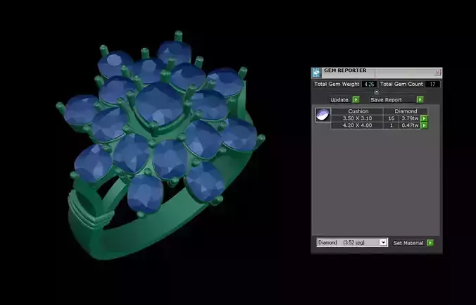 Beauty Women Cushion Ring