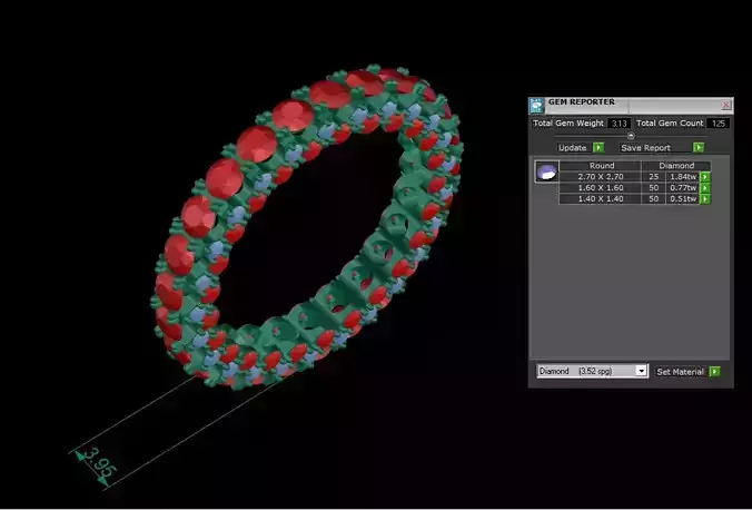 Diamond Full Round Diamond Ring