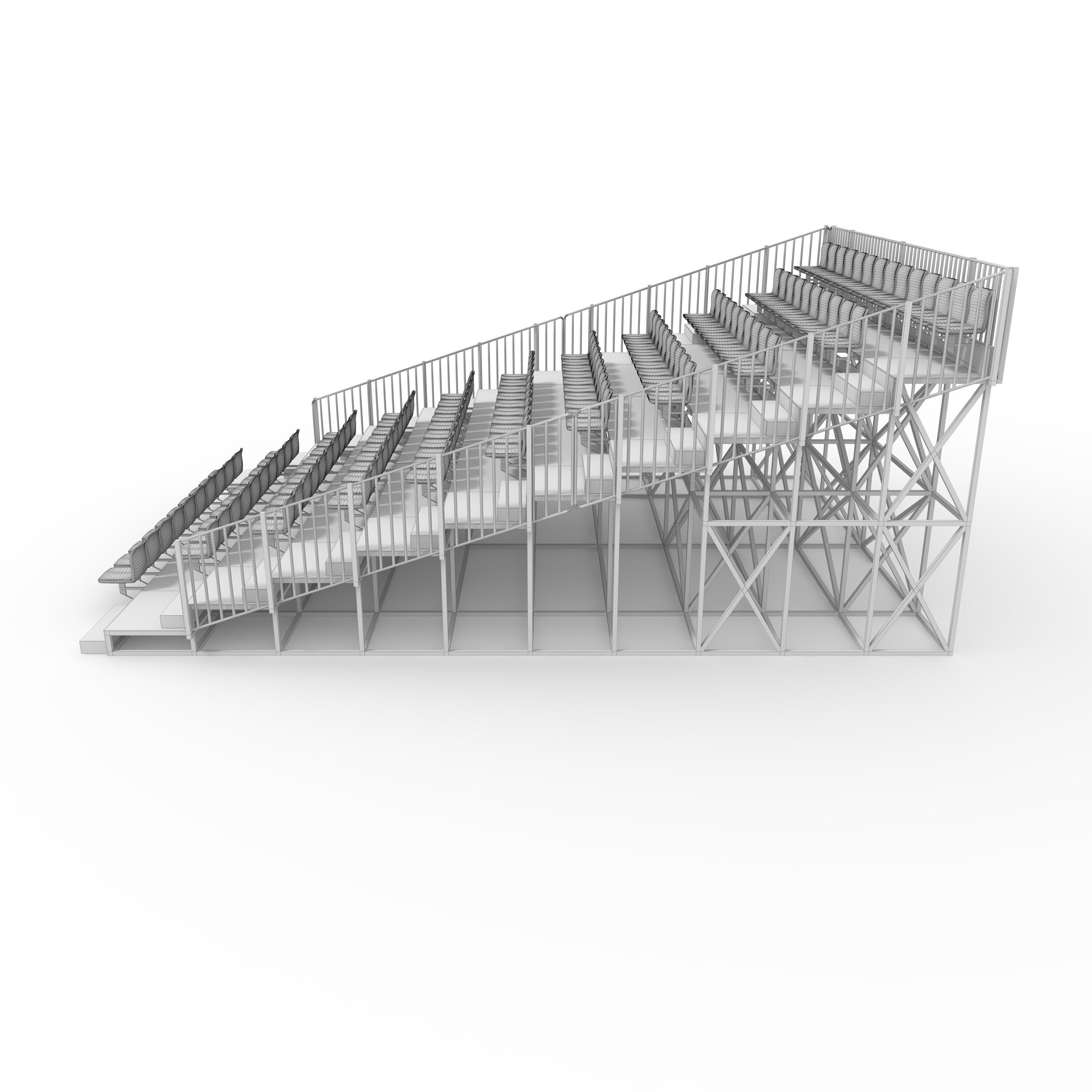Bleachers 8 3D model_5