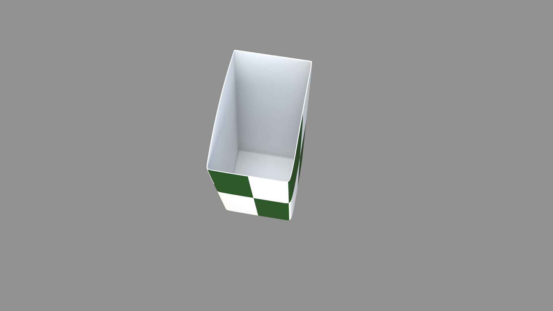 Square Popcorn Box green 3D model_4