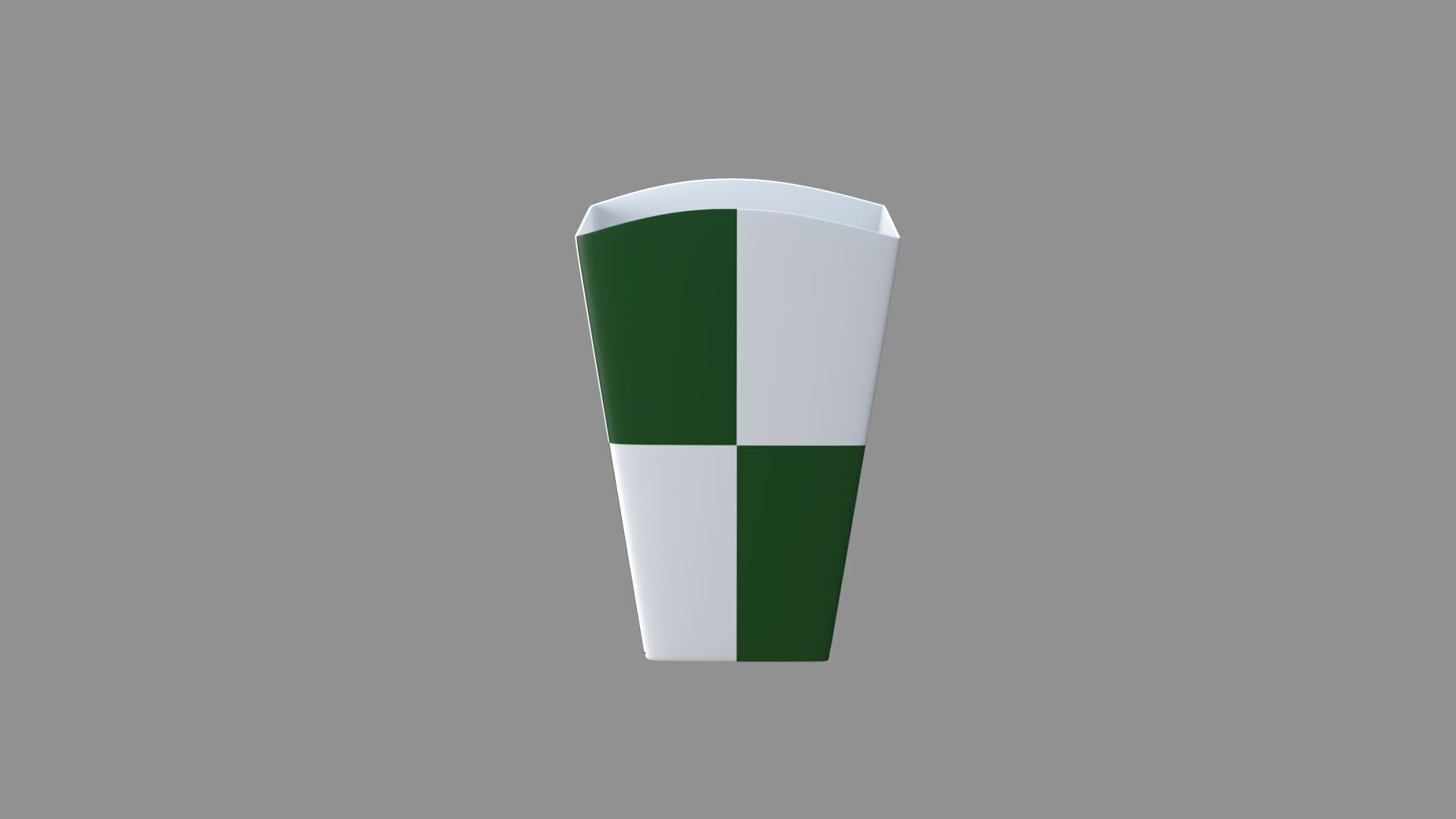 Square Popcorn Box green 3D model_1