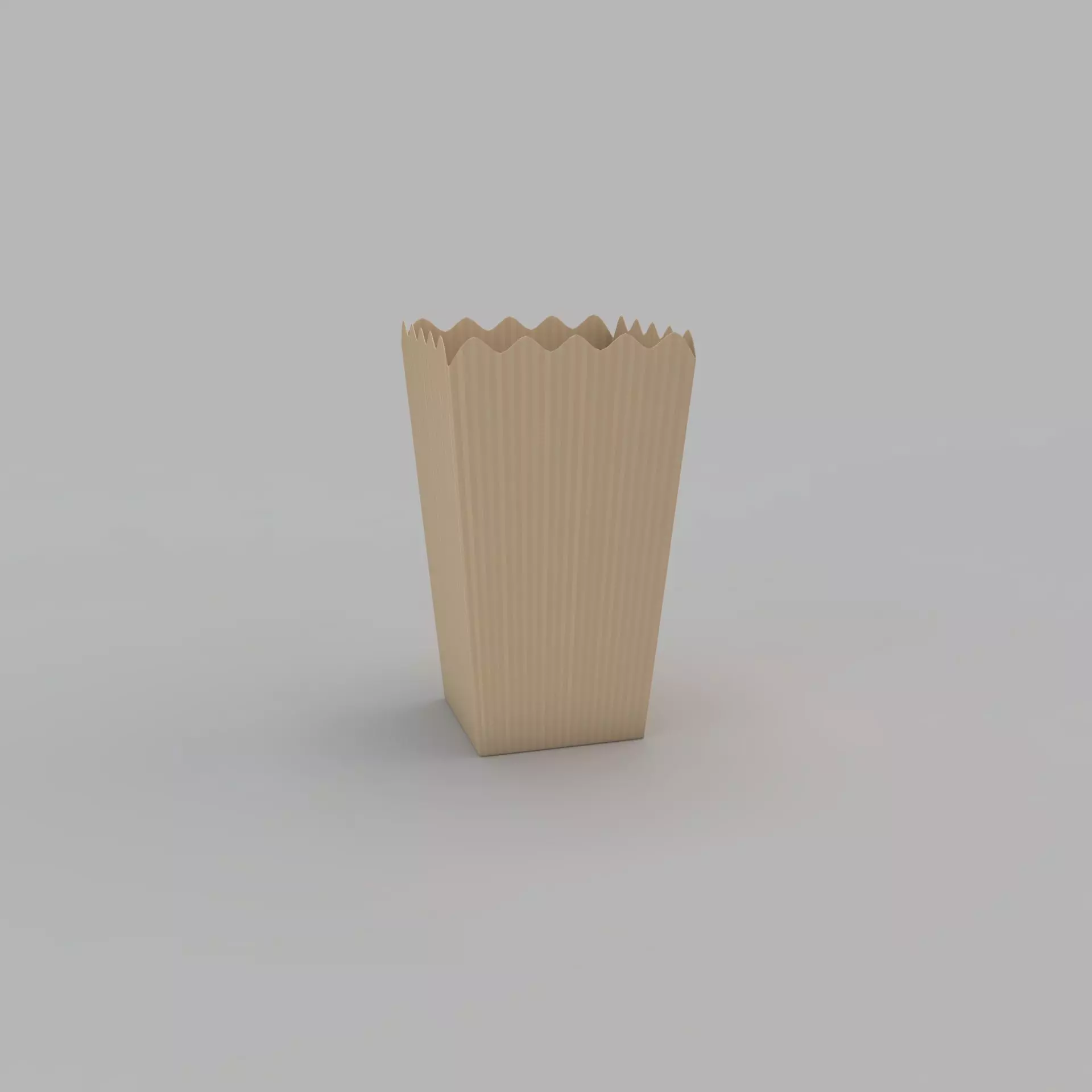 Popcorn Box Brown 3D model_0