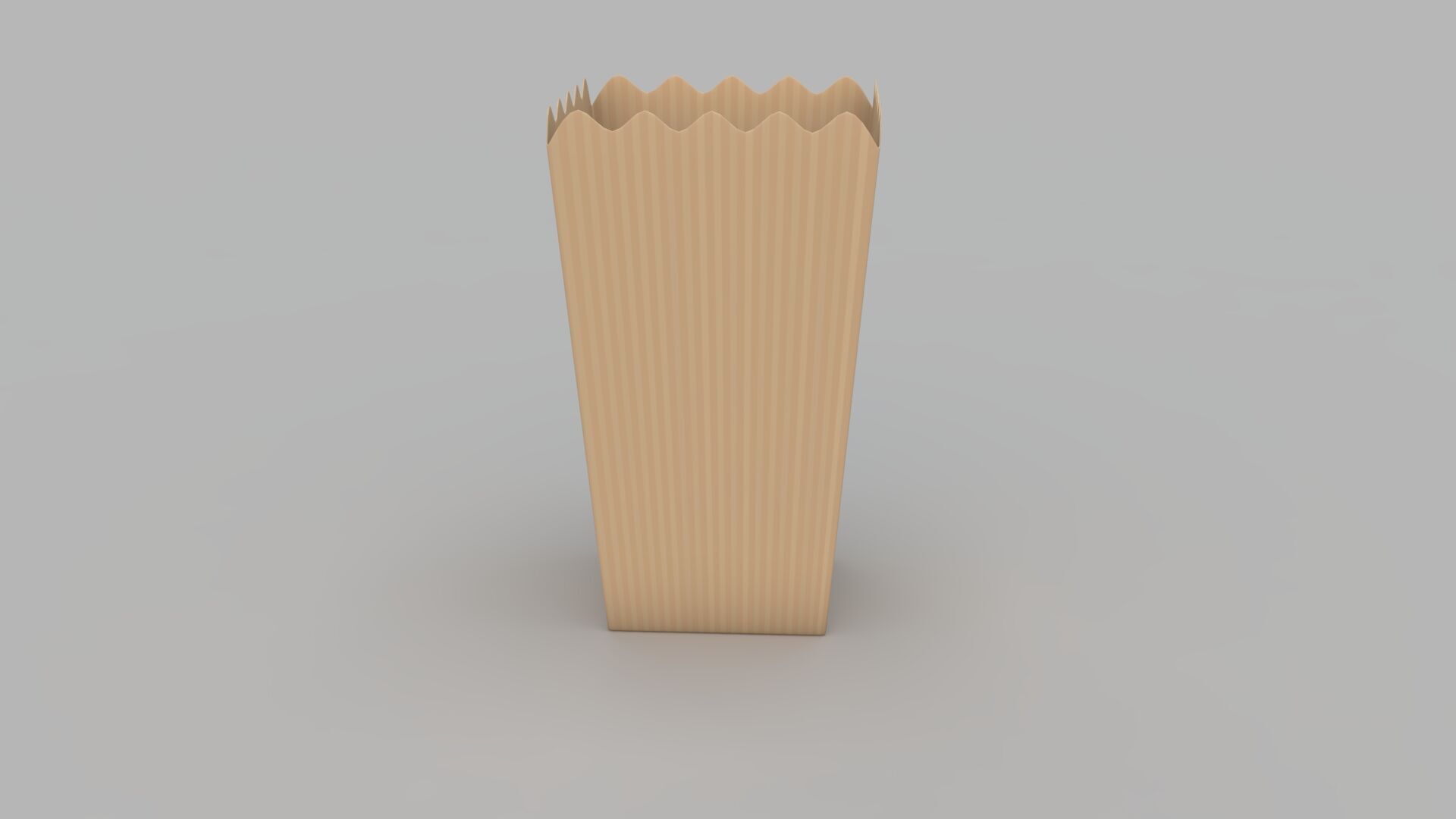 Popcorn Box Brown 3D model_3