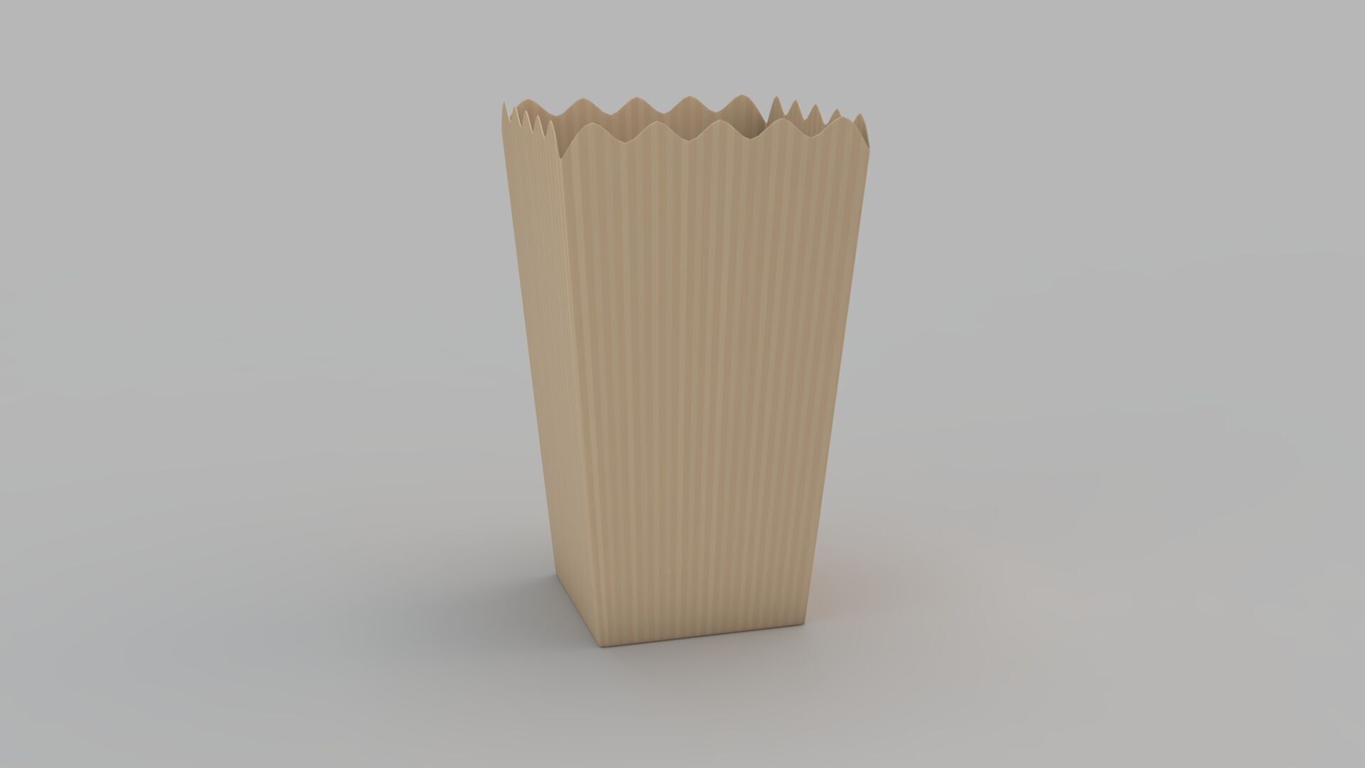 Popcorn Box Brown 3D model_1
