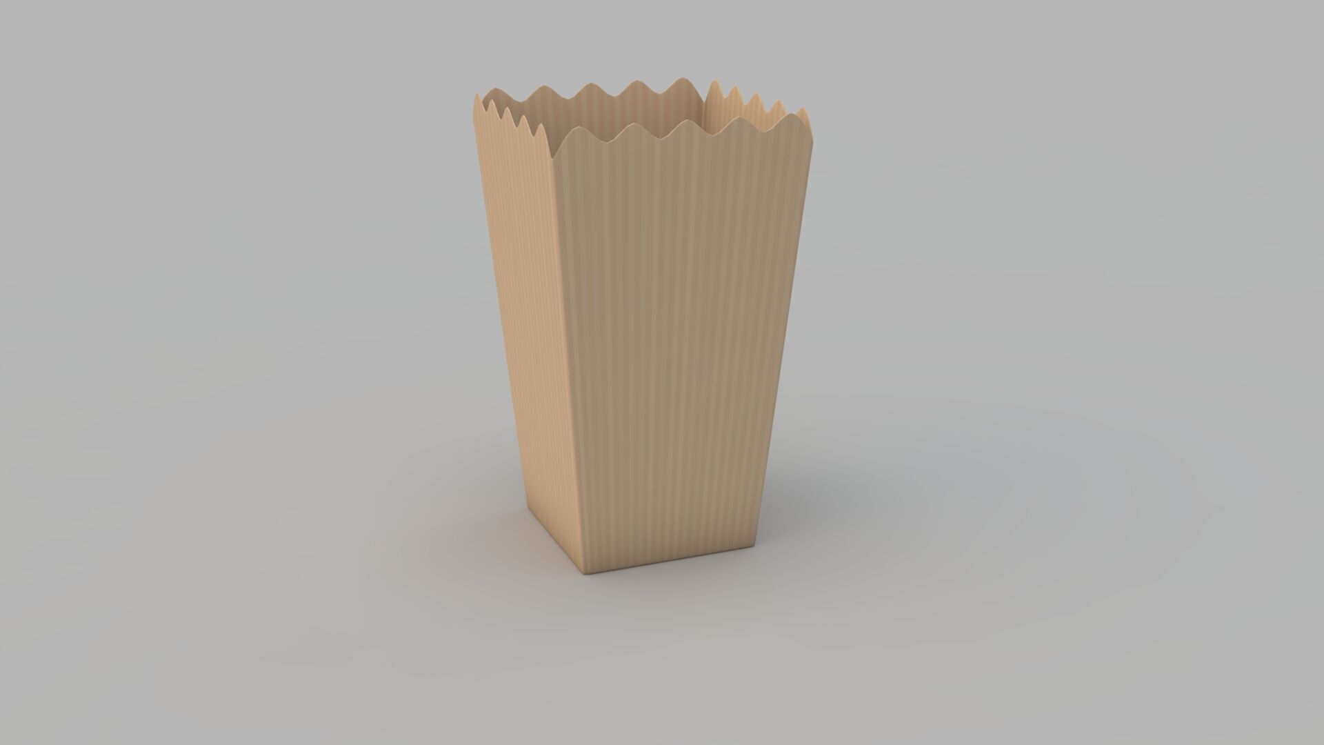 Popcorn Box Brown 3D model_4