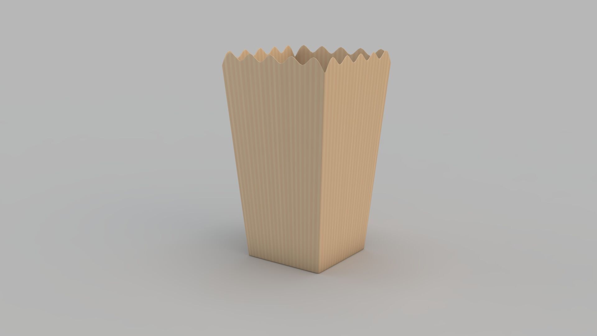Popcorn Box Brown 3D model_2