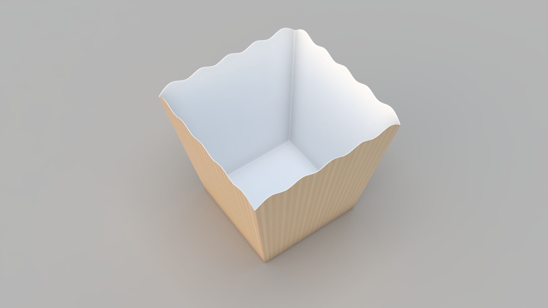  Popcorn tub brown 3D model_5