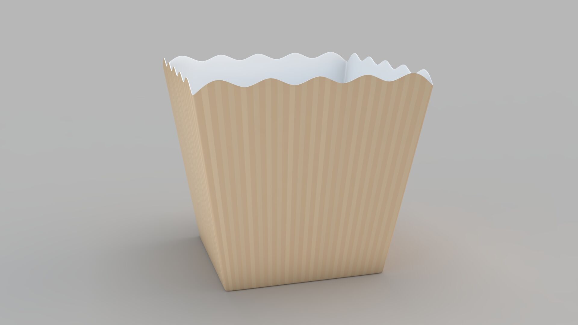  Popcorn tub brown 3D model_1