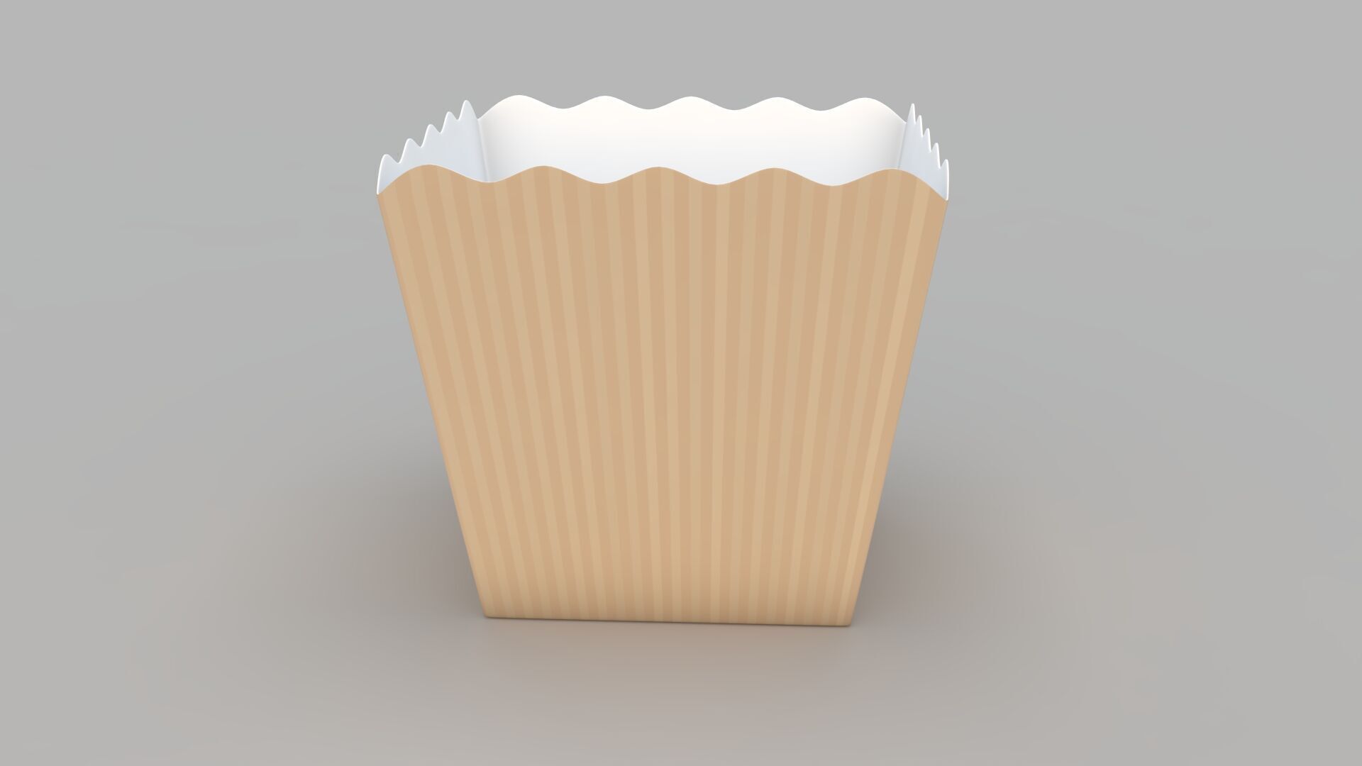  Popcorn tub brown 3D model_3