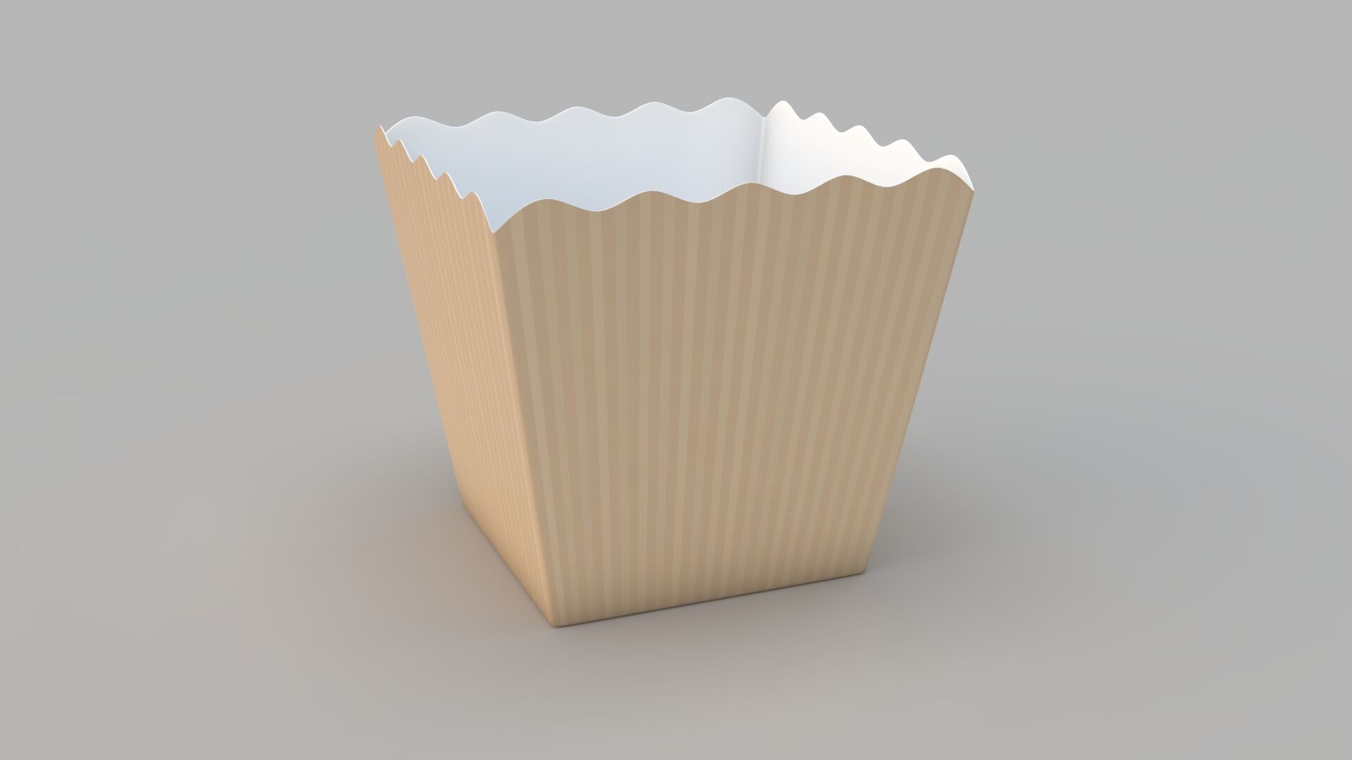 Popcorn tub brown 3D model_4