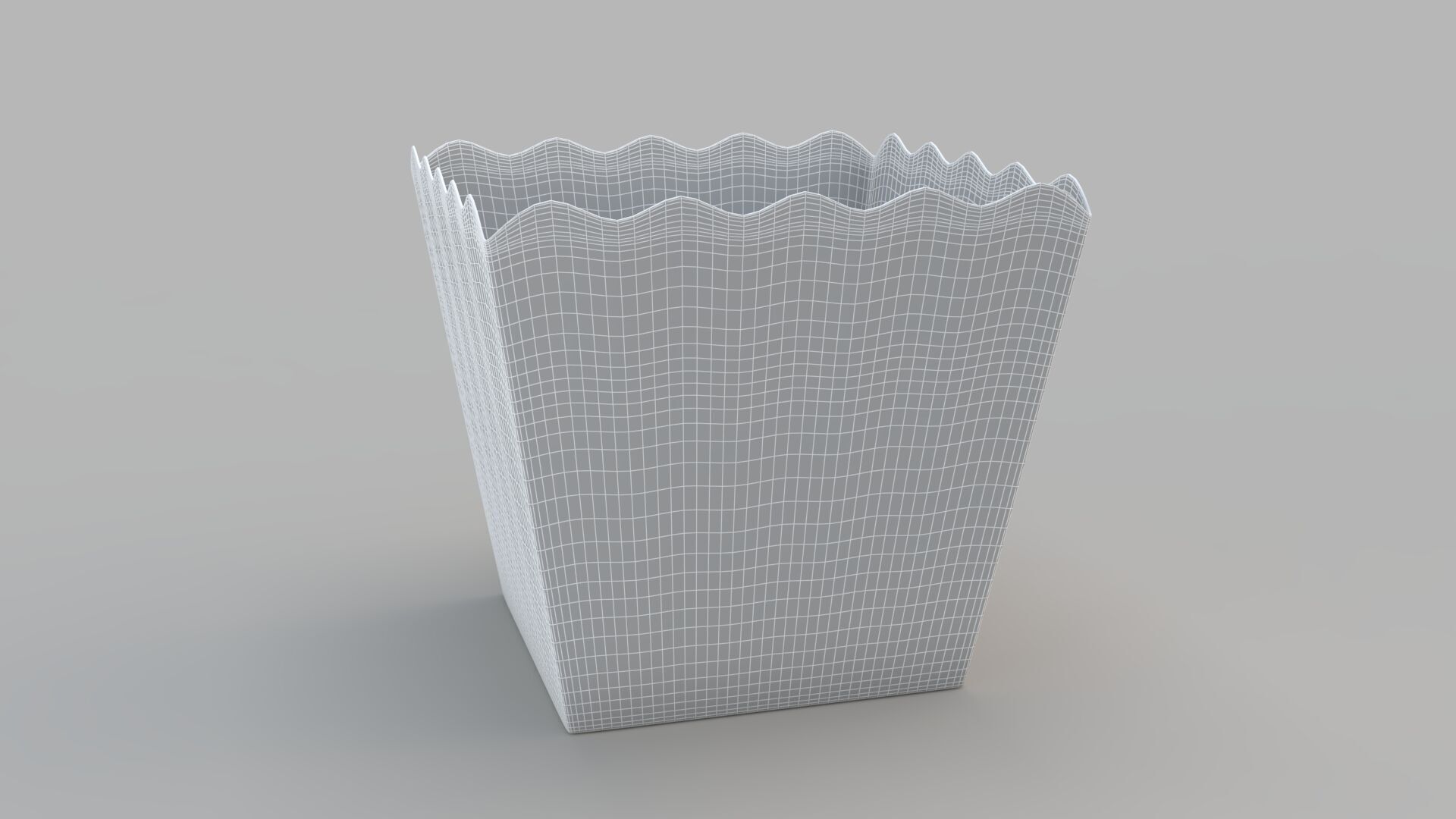  Popcorn tub brown 3D model_6