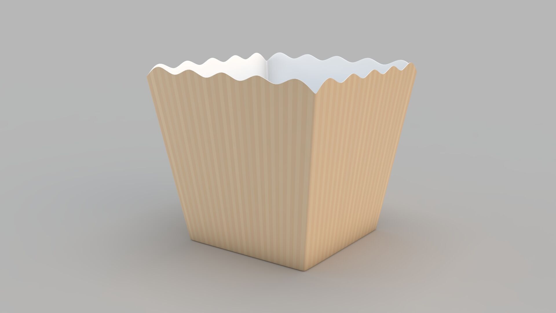  Popcorn tub brown 3D model_2