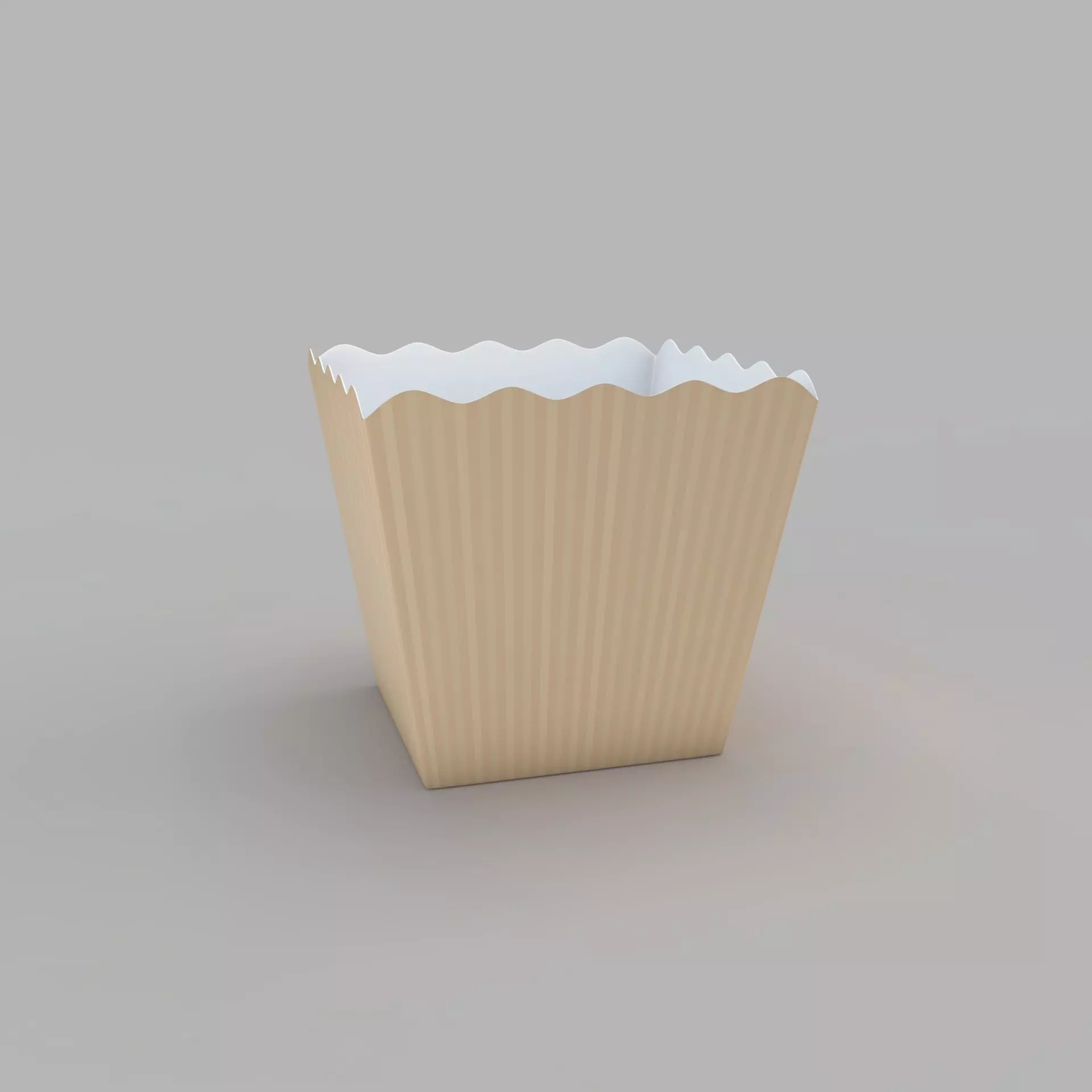  Popcorn tub brown 3D model_0