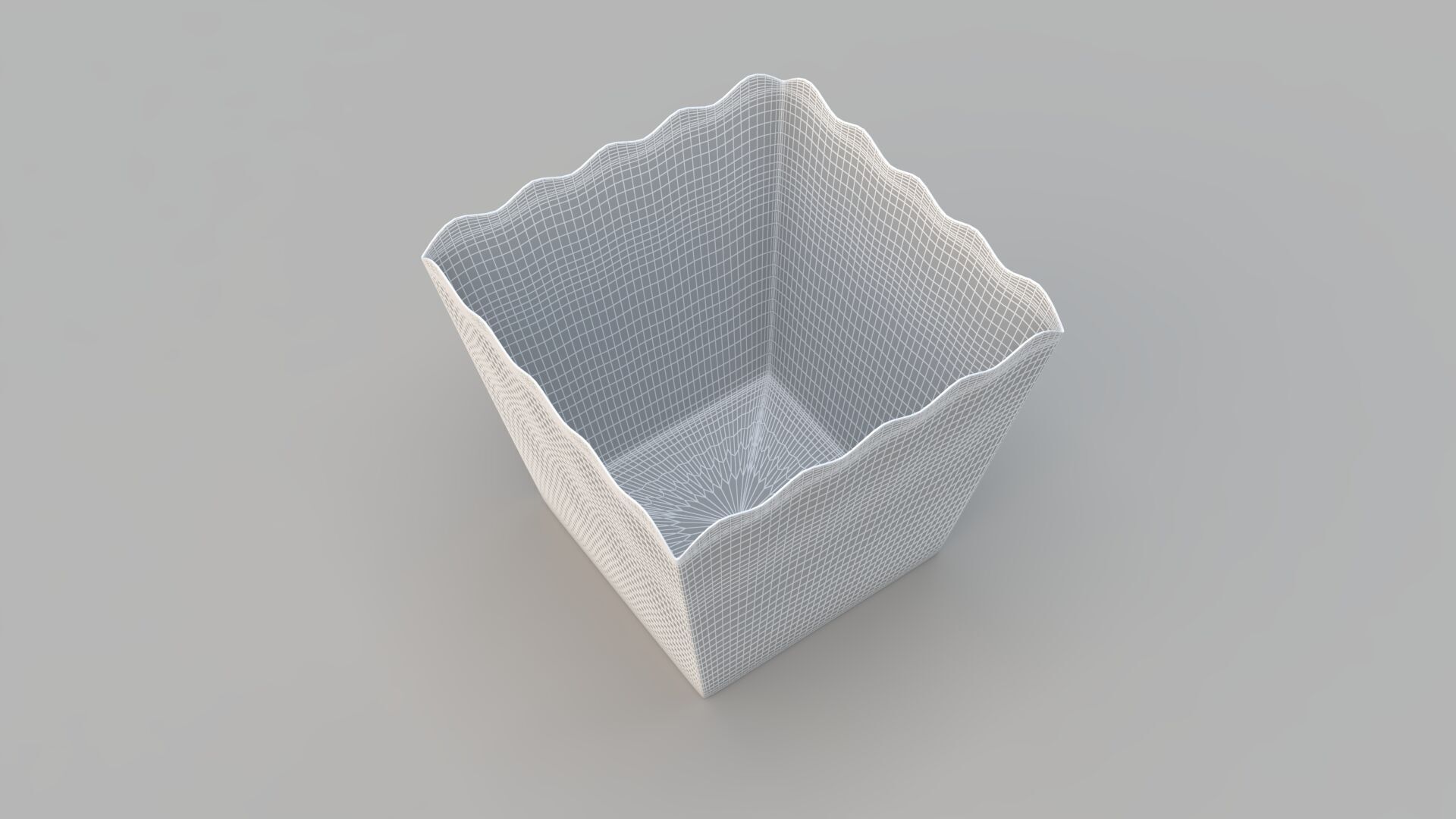  Popcorn tub brown 3D model_7