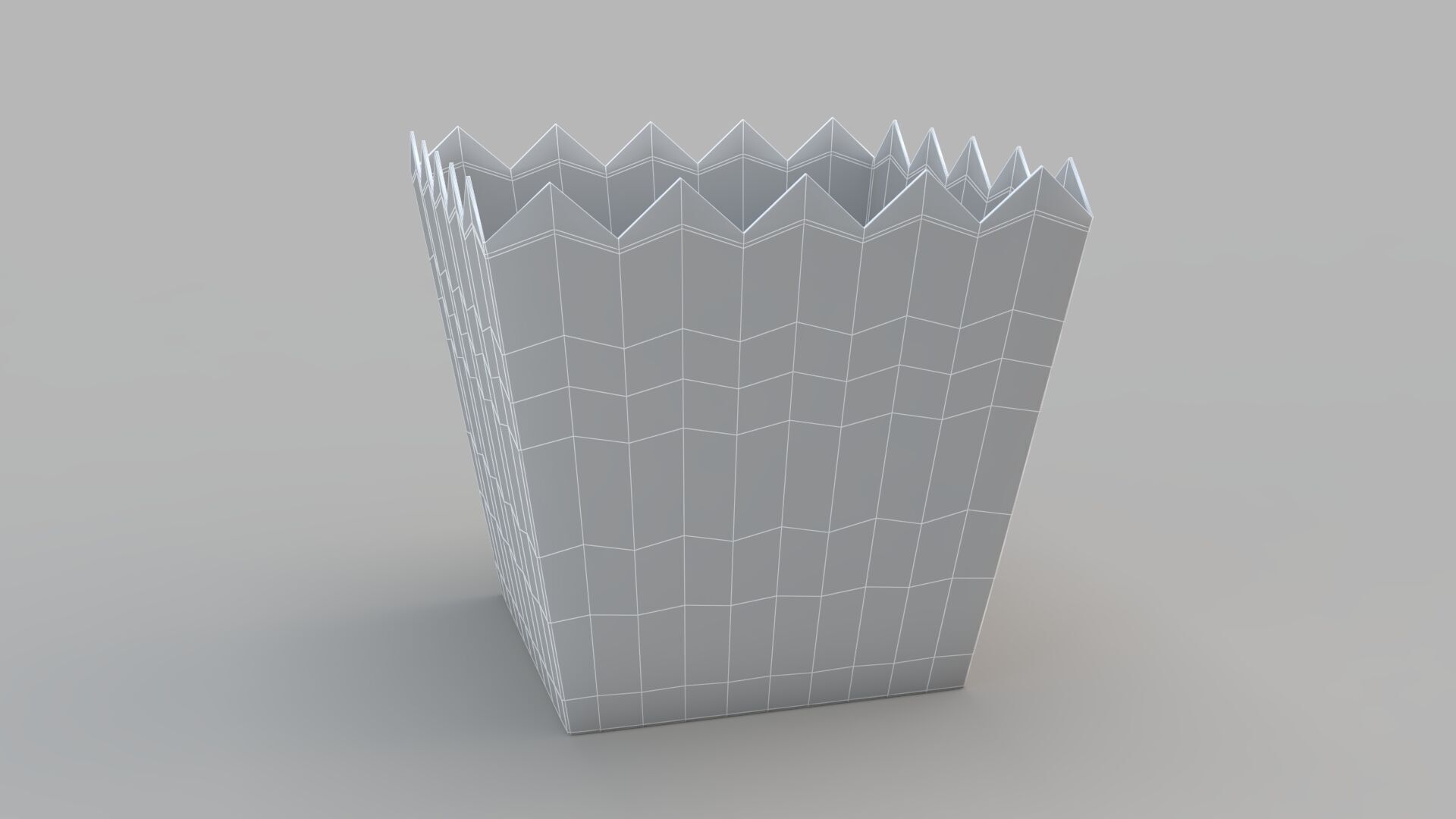  Popcorn tub brown 3D model_9