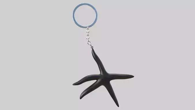starfish keychain black