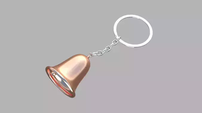 bell key chain copper