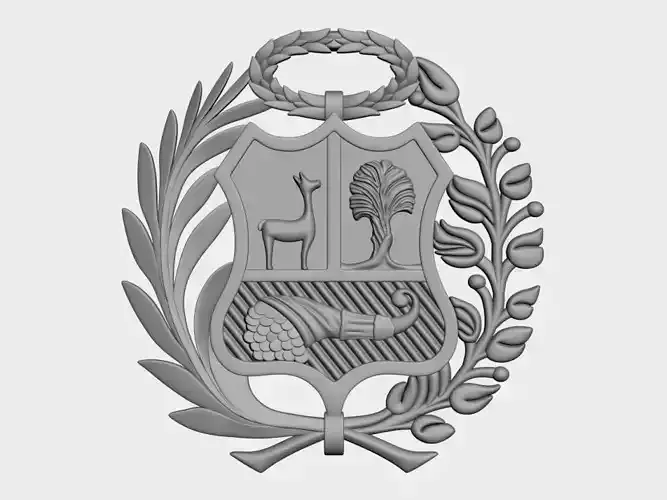 Coat of Arms of Peru 3D print model