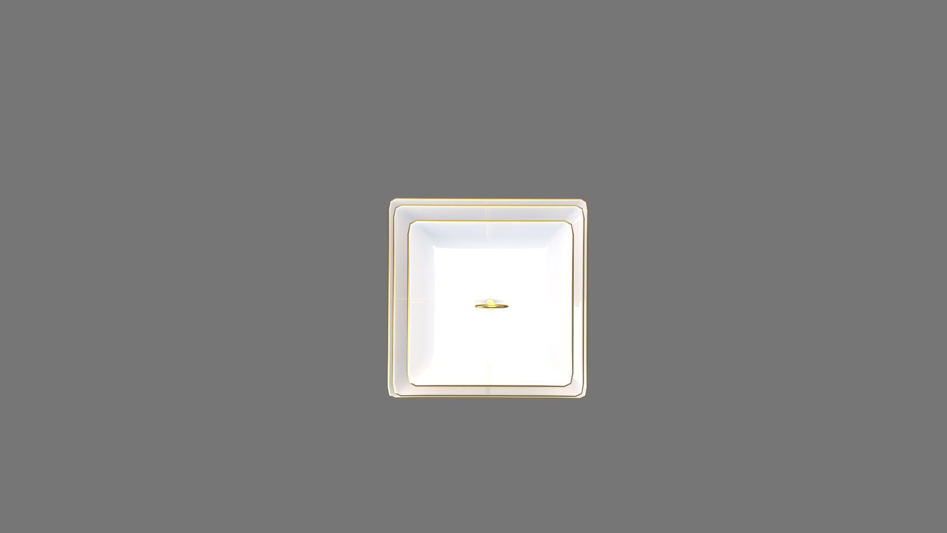 Square Plate Stand white 3D model_6