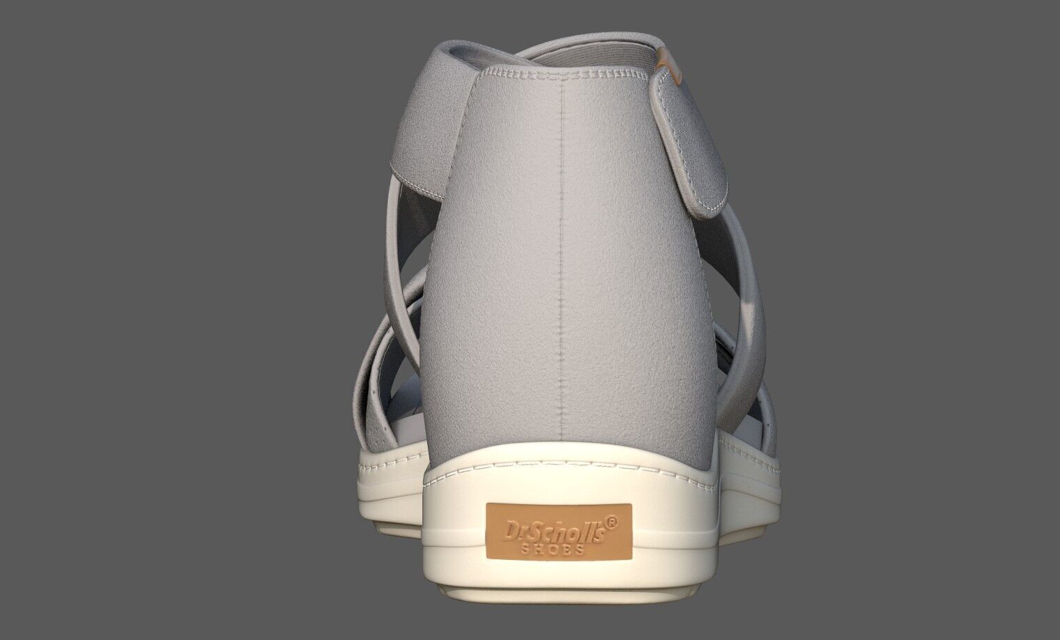 Womens Time Off Fun Ankle Strap Sandals Gray Color 3D Model Low-poly 3D model_3