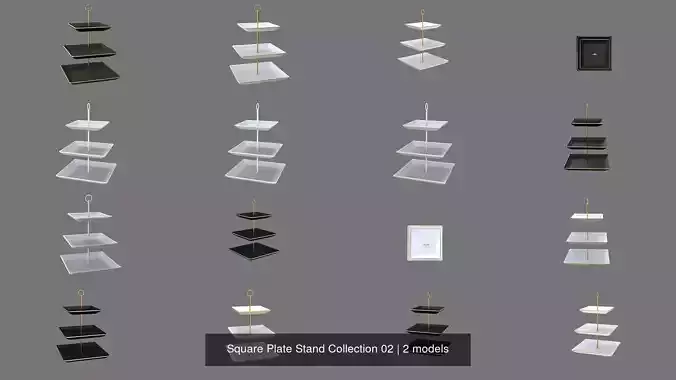 Square Plate Stand Collection 02