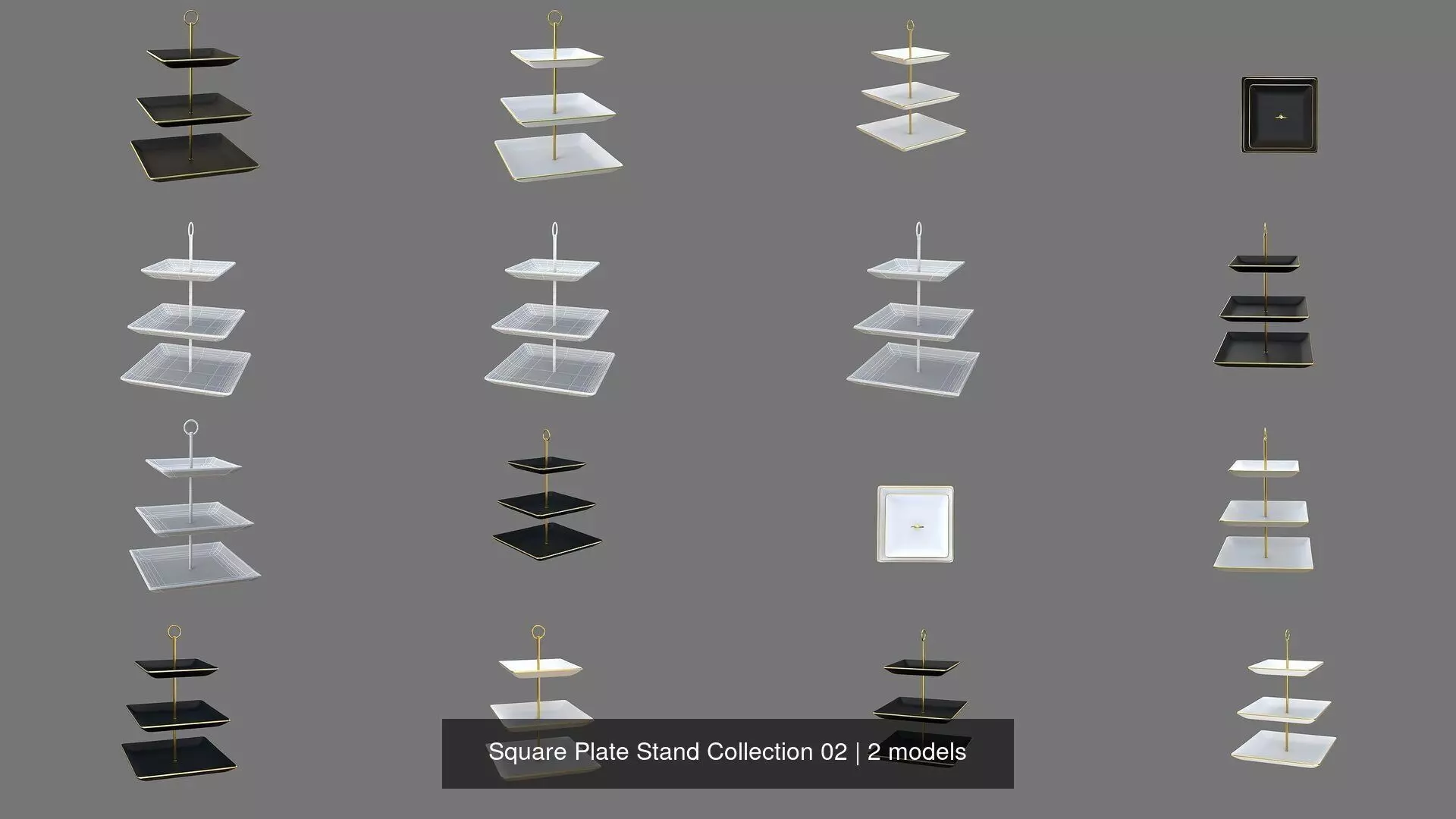 Square Plate Stand Collection 02 _1