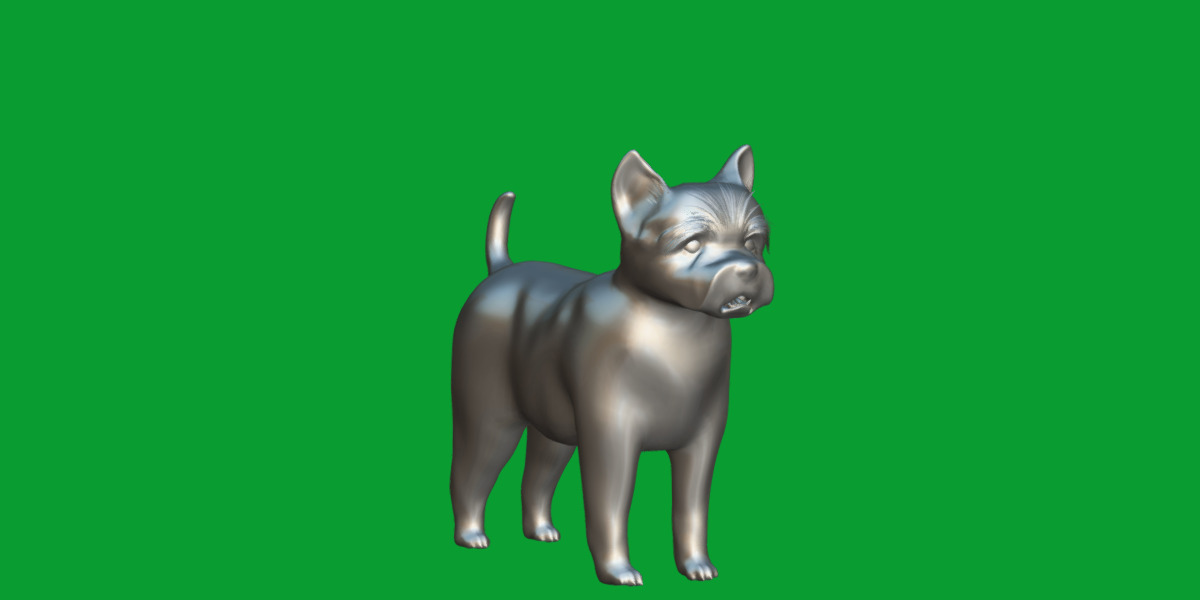 Cairn Terrier Dog Low-poly 3D model_6