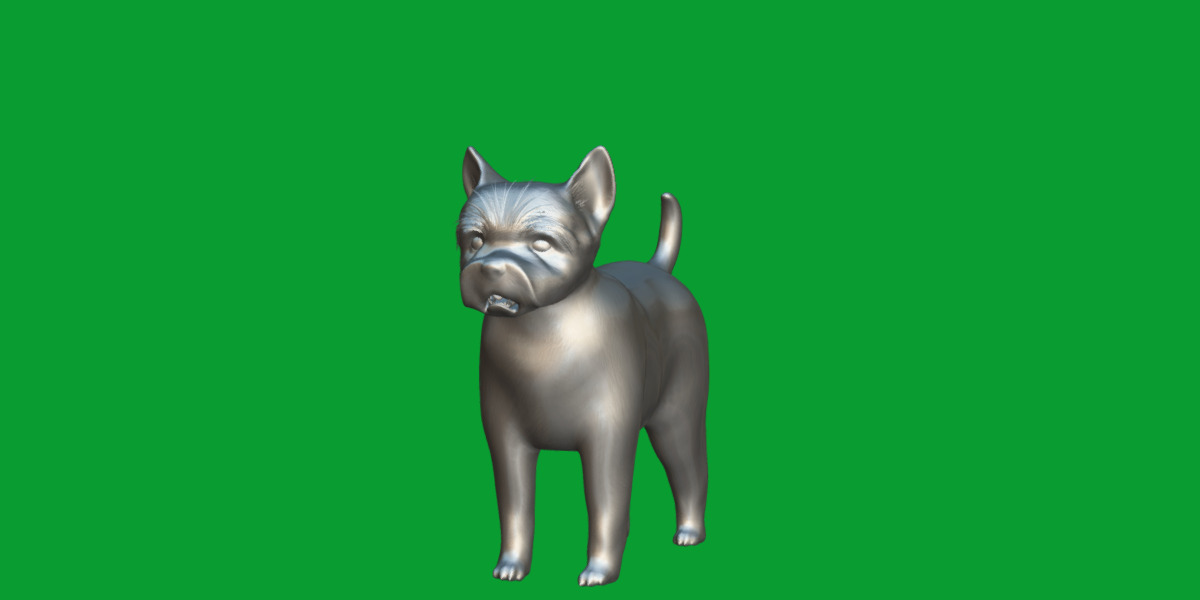Cairn Terrier Dog Low-poly 3D model_7