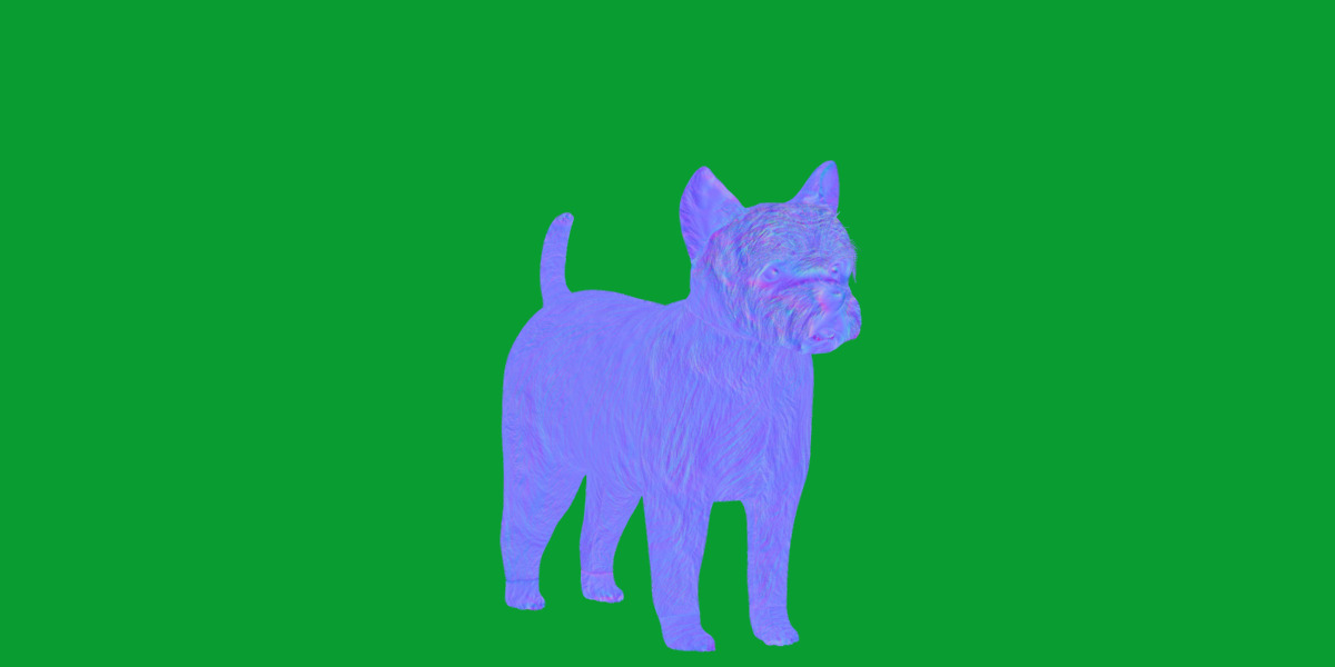 Cairn Terrier Dog Low-poly 3D model_3