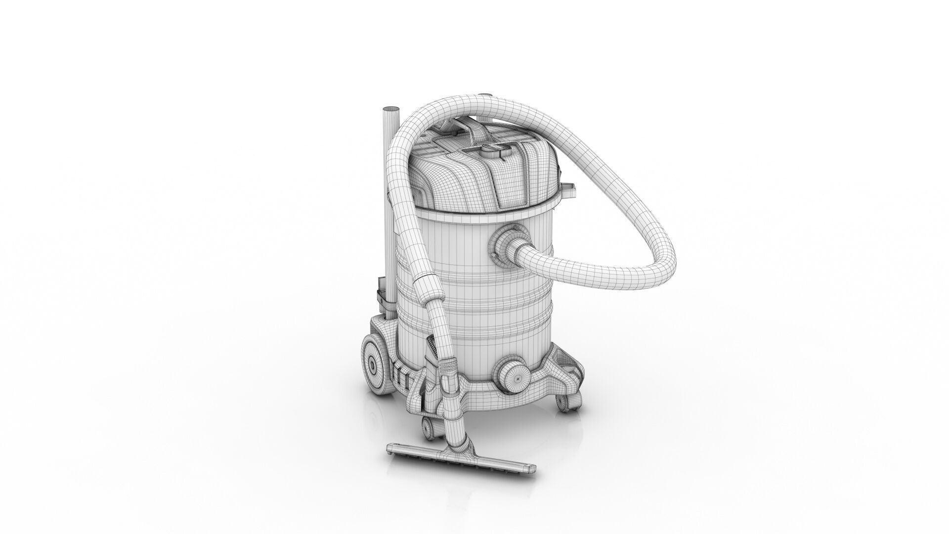 Akitas Wet and Dry Vacuum Cleaner Low-poly 3D model_7