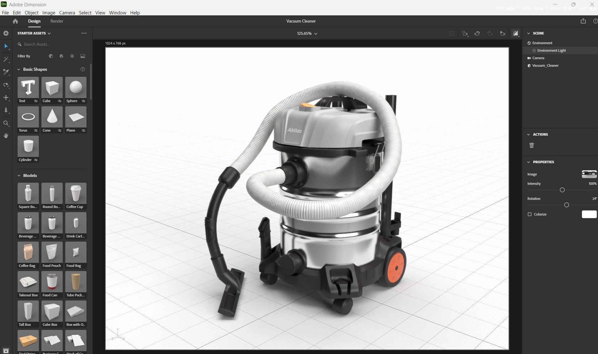 Akitas Wet and Dry Vacuum Cleaner Low-poly 3D model_18