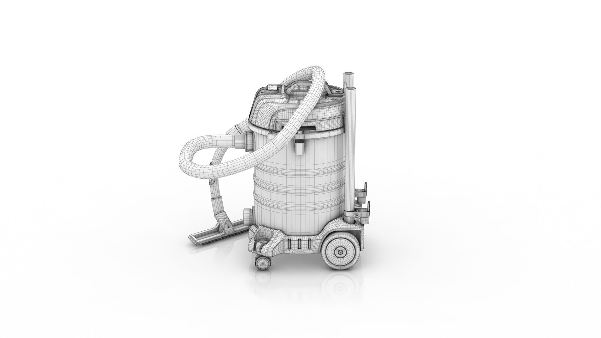 Akitas Wet and Dry Vacuum Cleaner Low-poly 3D model_10