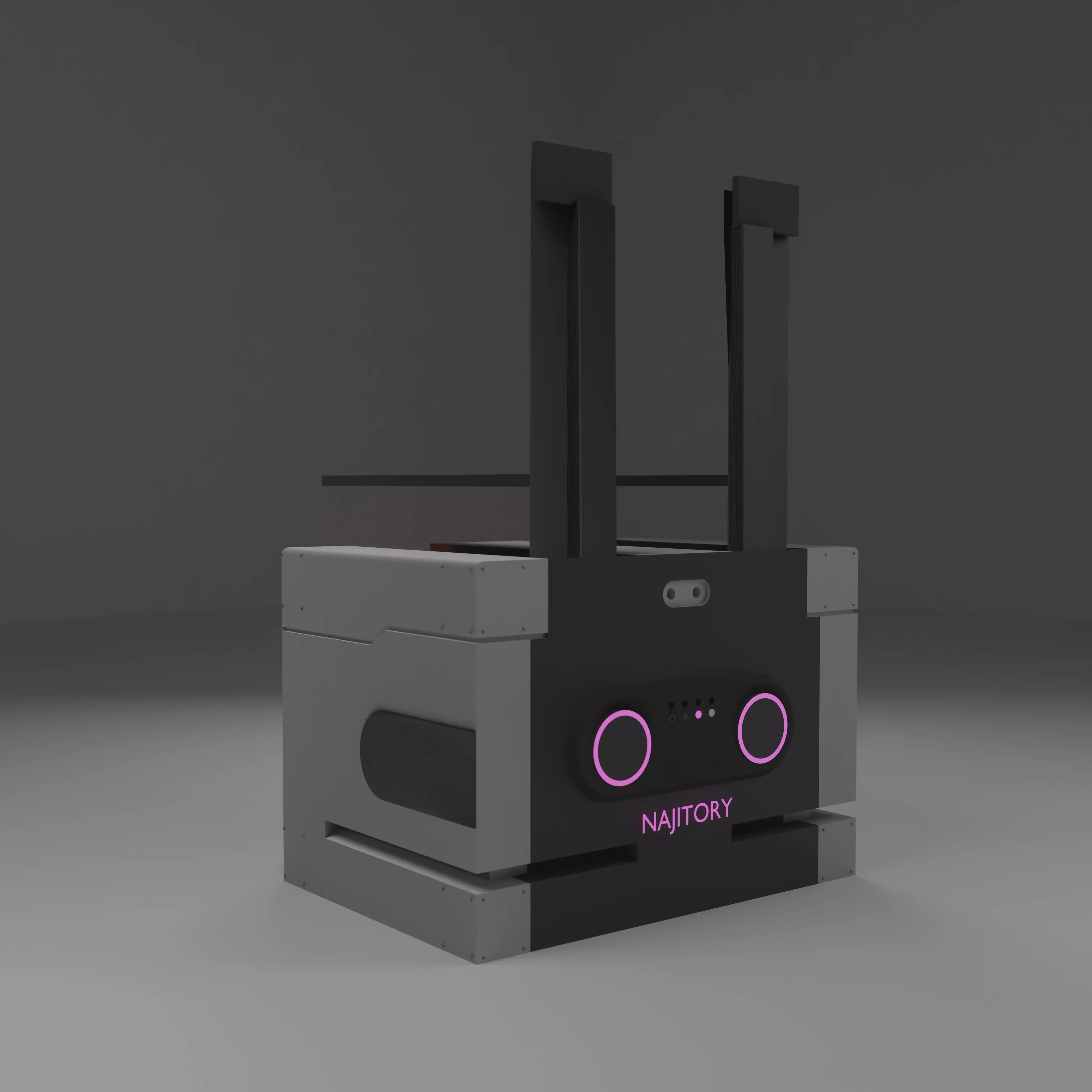 automatic forklift trock rigged Low-poly 3D model