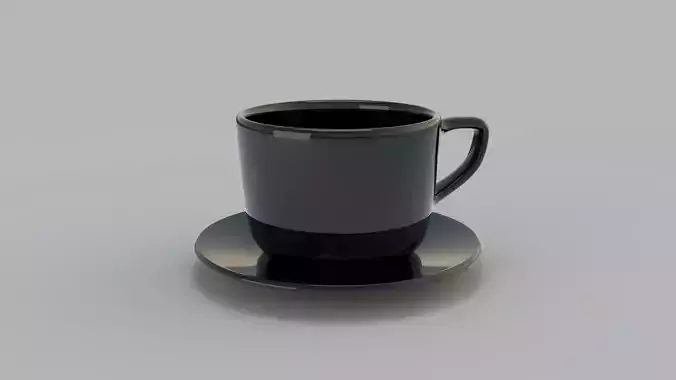 Cappuccino Cup 2 Black  3D model