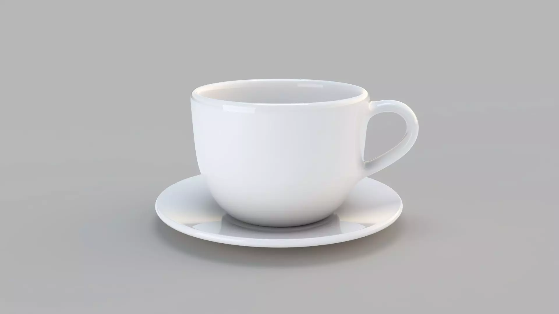 Cappuccino Cup White 3D model_0