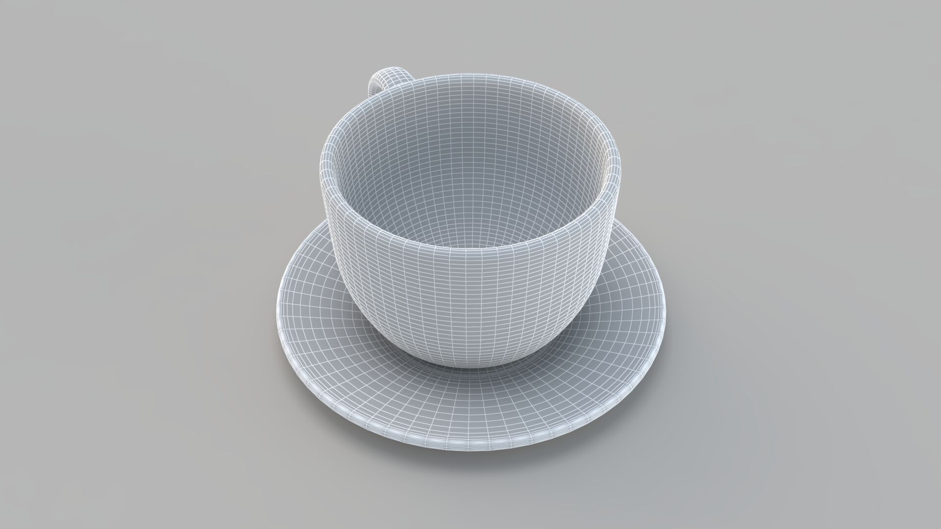 Cappuccino Cup White 3D model_6