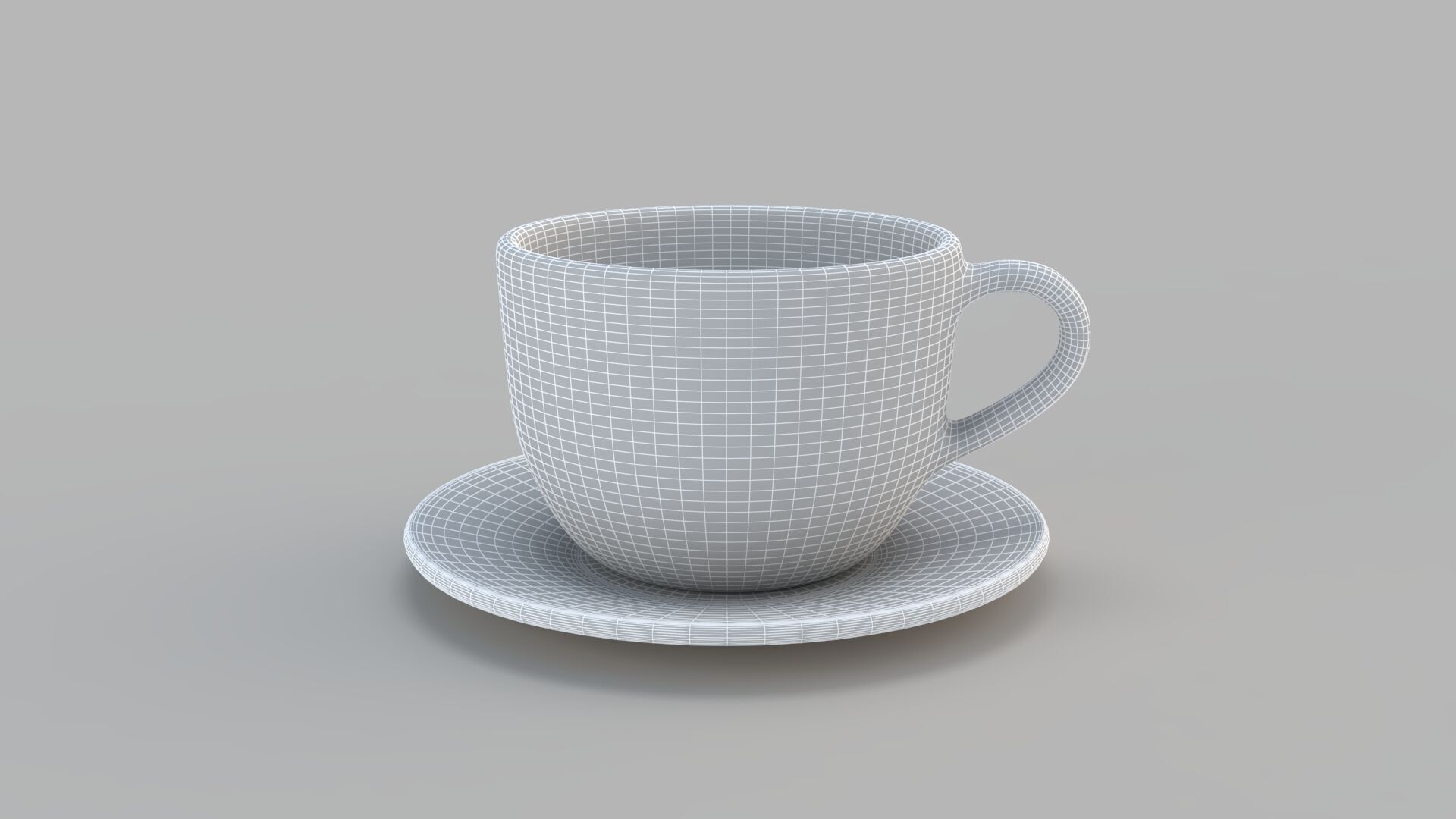 Cappuccino Cup White 3D model_5