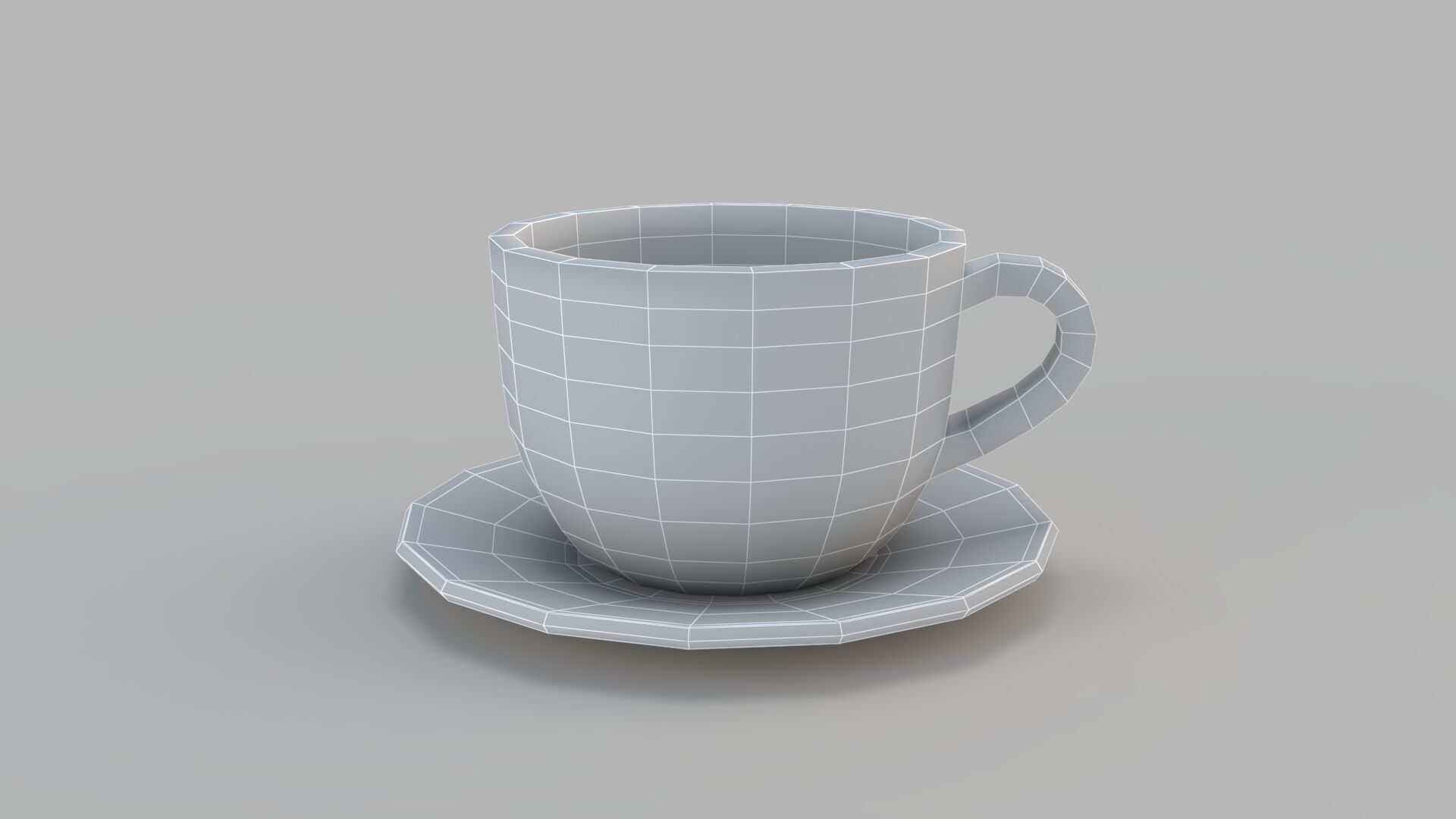 Cappuccino Cup White 3D model_8