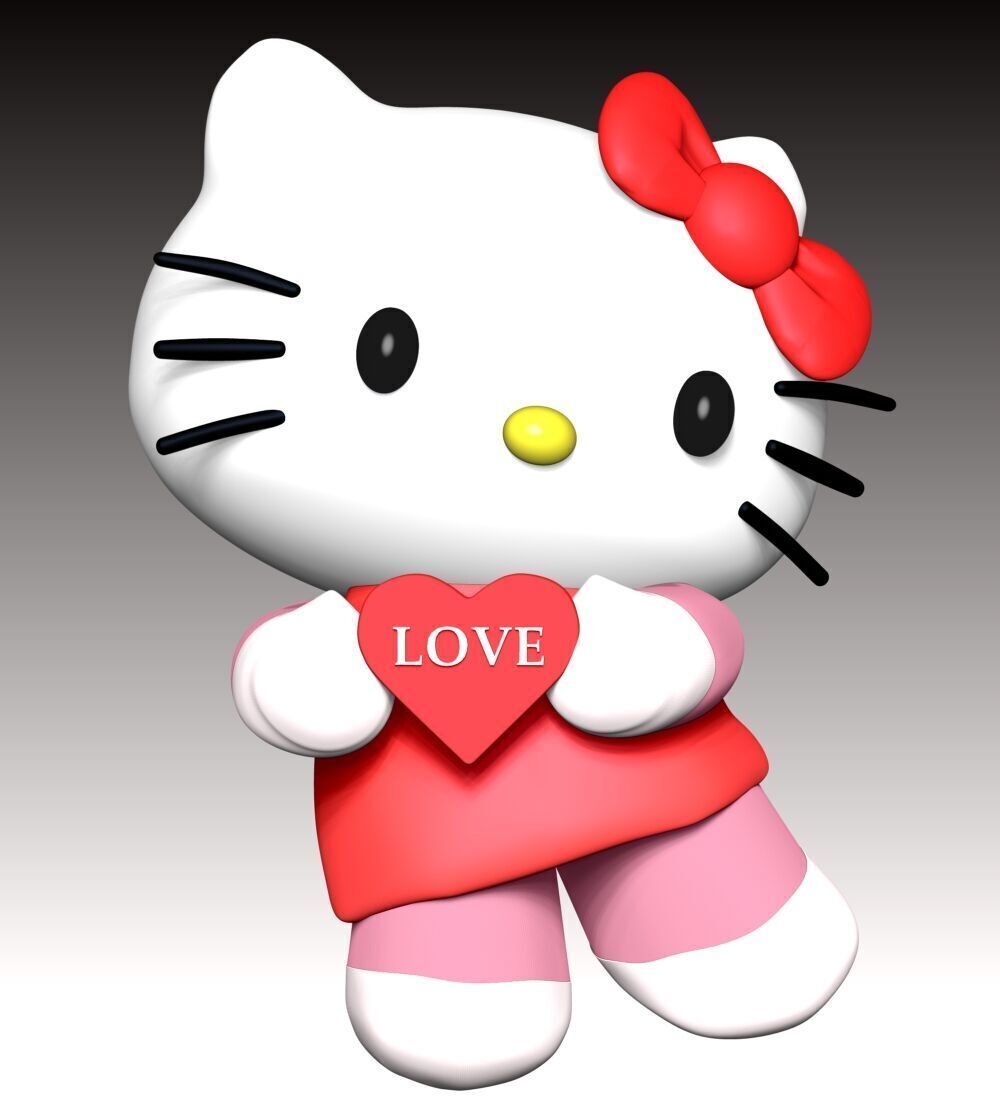 Hello Kitty Fan Art 3D print model_2
