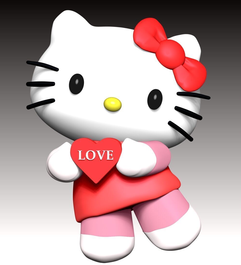 Hello Kitty Fan Art 3D print model_5