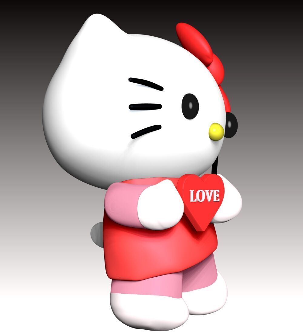 Hello Kitty Fan Art 3D print model_7