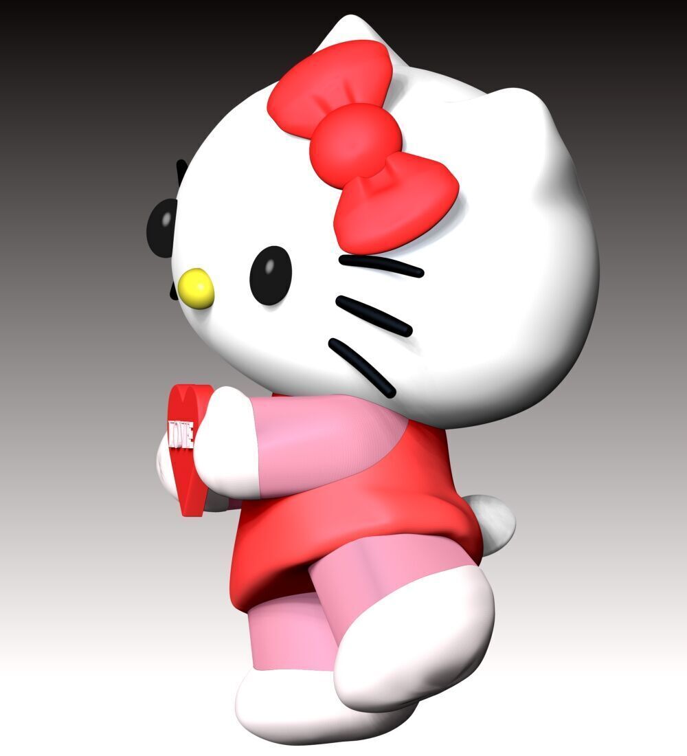 Hello Kitty Fan Art 3D print model_8