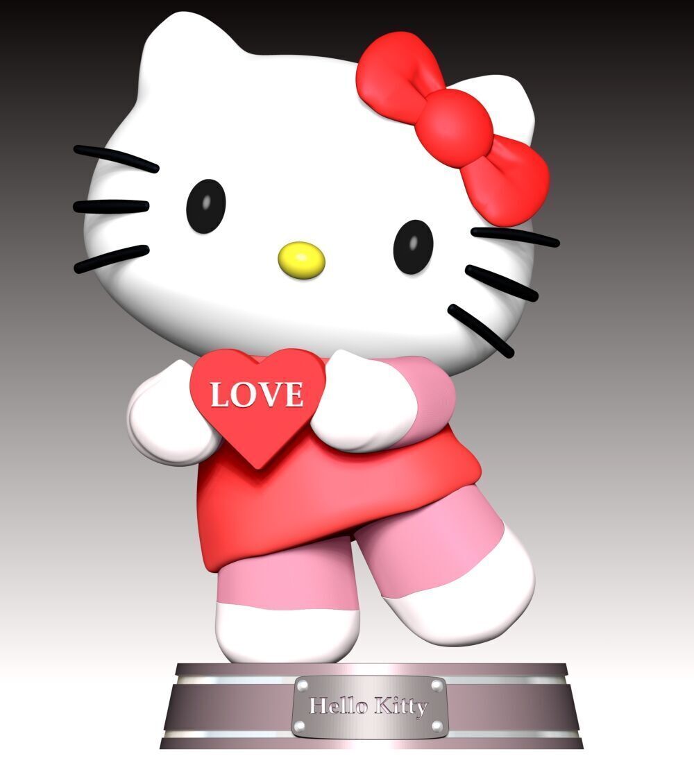 Hello Kitty Fan Art 3D print model_1